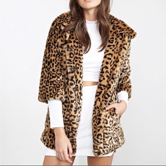 Forever 21 leopard fur coat Clearance